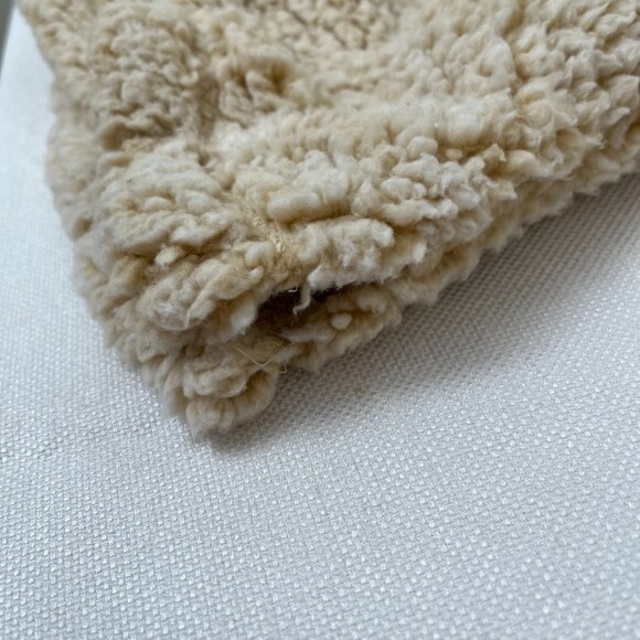 Nordic Fleece The Victoria Sherpa Pullover in Oatmeal Quarter Zip Sweater Large - Picture 11 of 15